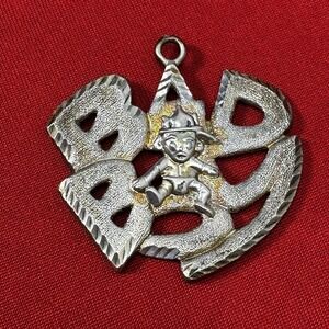 Gold & Silver Tone "Bad Boy" Pendant